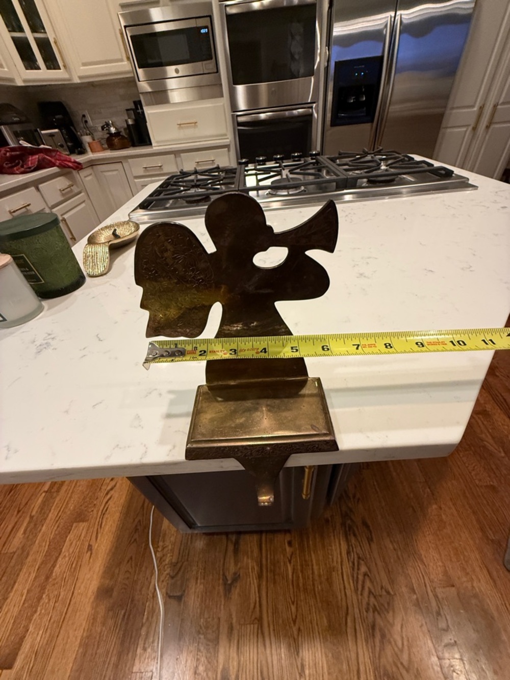 Vintage Solid Brass Angel Christmas 9" Stocking Hanger By Lord & Taylor - Picture 11 of 12